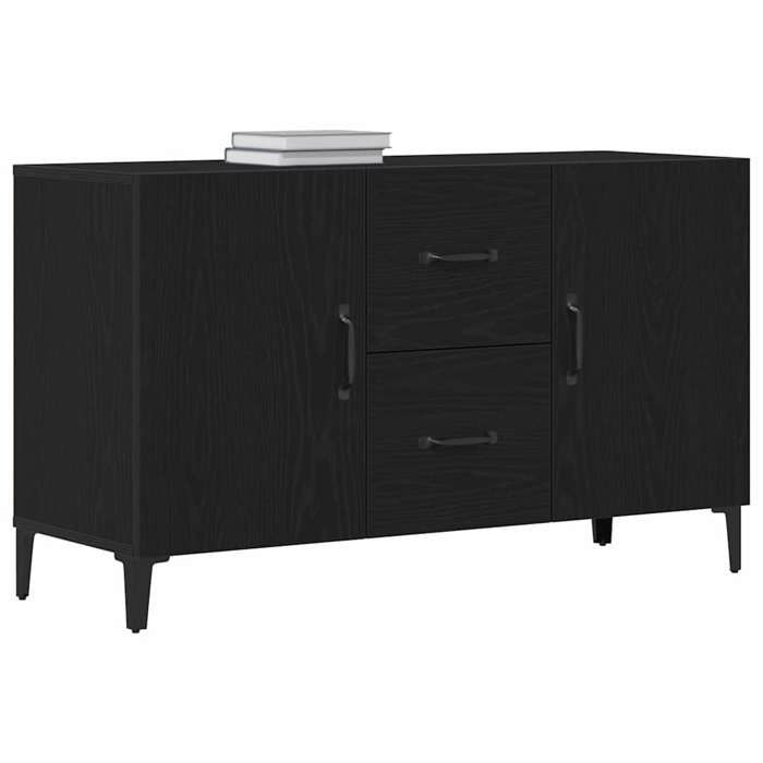 Buffet en bois dingénierie - vidaXL - Chêne noir - 100x36x60 cm - Avec tiroir - 4 portes - Poids maximal 150 kg