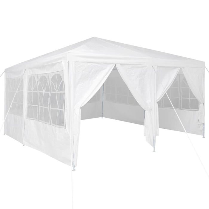 Tente de fête en polyéthylène - vidaXL - Blanc - 400x400x270 cm - Protection UV - Résistant aux intempéries - Pliable