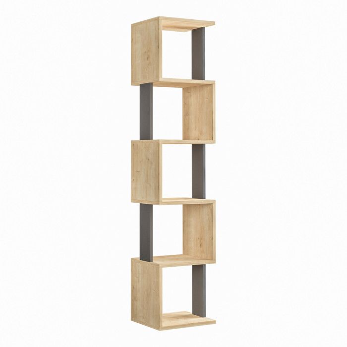 Bibliothèque en bois Piri - 35 x 30 x 161 cm - Chêne de SonomaAnthracite Bibliothèque en bois Piri - 35 x 30 x 161 cm - Chêne de SonomaAnthracite