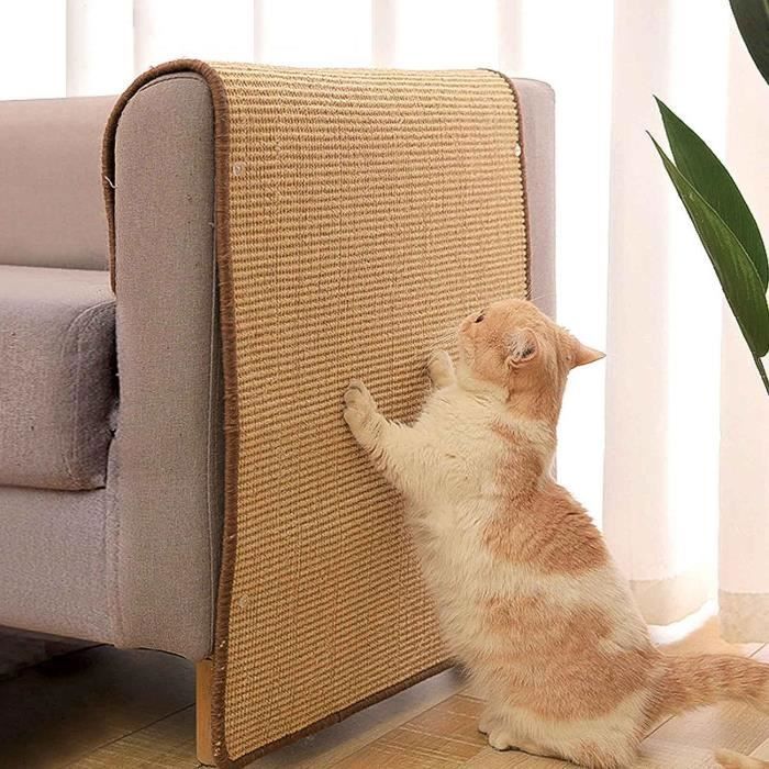 Comparer les prix de Griffoir Pour Chat Mural Auto Adhesif Pas Cher Griffoir Pour Chat Sisal Grattoir Pour Chat Mural Peut Être Fixé Sur Le(40X60CM)