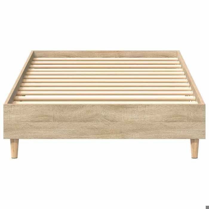 Remise 2026®Structure de lit adulte - single lit - Cadre de lit - sans matelas - Chêne sonoma - 90x200cm 211 9492521
