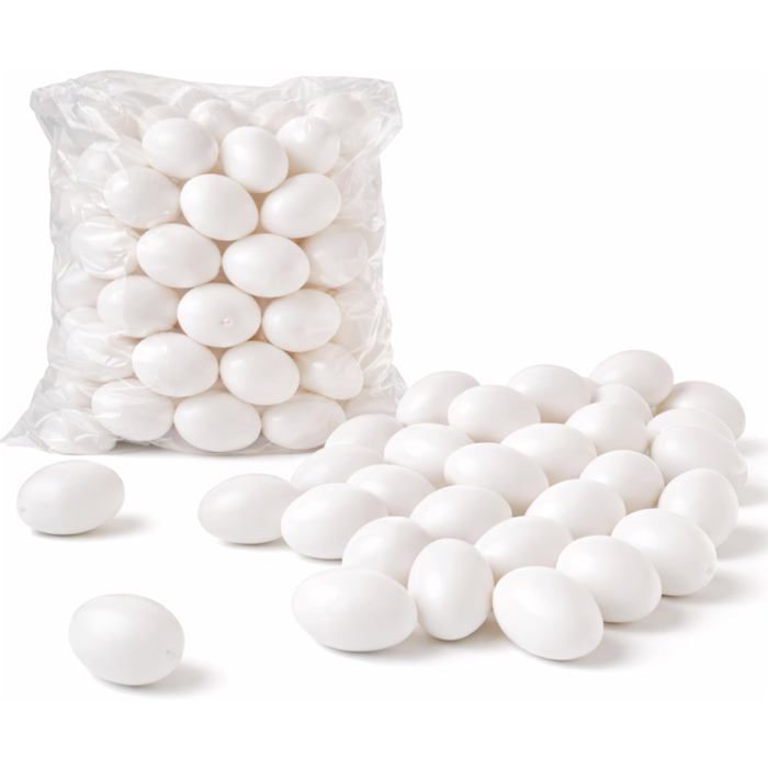 50 œufs De Pâques En Plastique – 6x4 Cm – Couleurs Variées – Vides – Réutilisables – Pour Chasse Aux œufs Et Décoration
