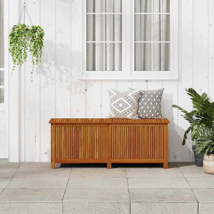 Brun Banc de rangement - SWEETY® Coffre rangement de jardin - Pour balcon - 150x50x58cm Bois dacacia solide CL40529175584