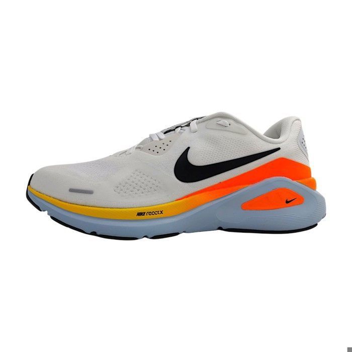 Hommes Nike Chaussure de course Structure 26 Textile Lacets Plat - white/black mineral slate
