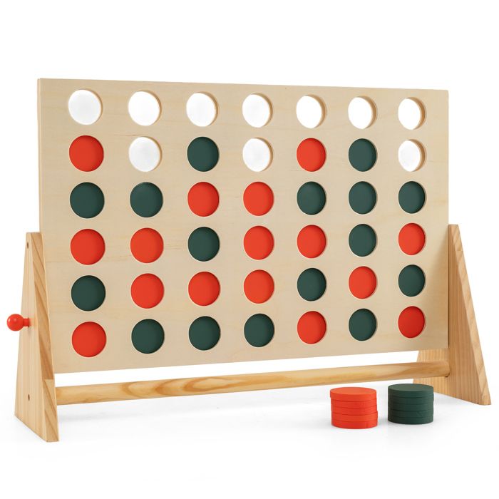 COSTWAY Jeu Puissance 4 Géant avec 42 Jetons Jeu de