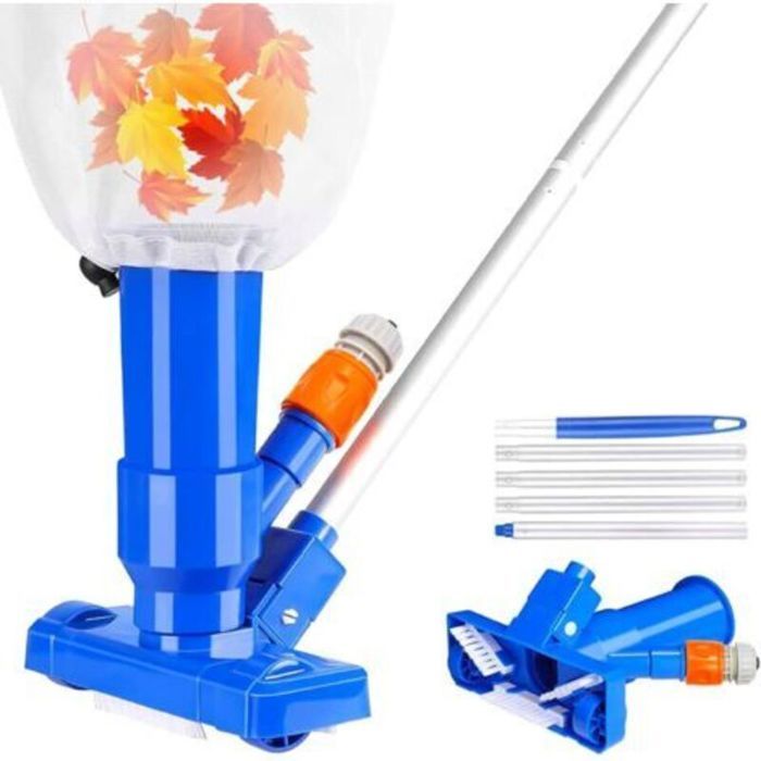 Aspirateur de piscine – aspirateur de sol avec brosse et manches robustes – aspirateur de piscine – aspirateur portable pour p