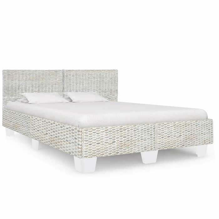 Cadre de lit - FLOATING - Gris Rotin naturel 160x200 cm&01_11466
