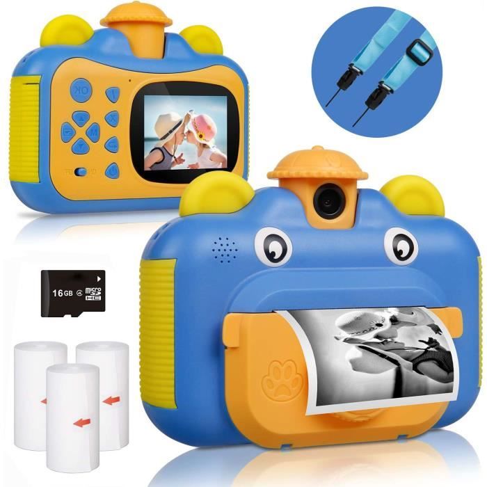 Appareil Photo Instantané Enfant Avec Papier D'Impression & Carte 32 Go - Caméra Vidéo HD Avec Stylos Colorés, Accessoire Déguisement Et Cadeau Anniversaire Pour Filles Et Garçons De 3 à 12 Ans Appareil Photo Instantané Enfant Avec Papier D'Impression & Carte 32 Go - Caméra Vidéo HD Avec Stylos Colorés, Accessoire Déguisement Et Cadeau Anniversaire Pour Filles Et Garçons De 3 à 12 Ans