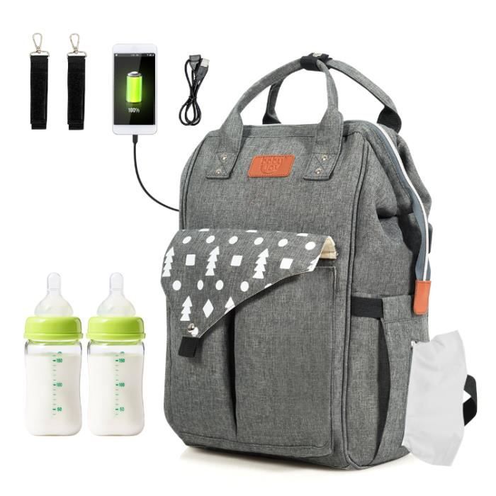 Sac A Dos A Langer Pour Bebe Sac A Couches De Voyage Etanche Avec 1 Matelas A Langer 2 Sangles De Poussette 1 Sac D Isolation Achat Vente Sac Repas Bebe 0617748428371 Cdiscount