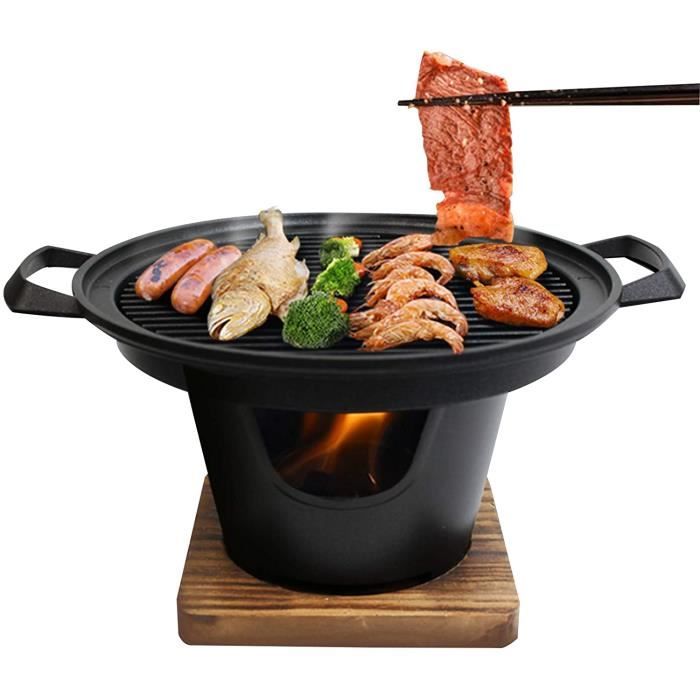 Mini Barbecue Japonais Barbecue de Table Charbon de Bois,Portable BBQ