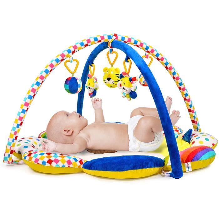 Mosbaby Tapis De Jeu Pour Bebe Des La Naissance Tapis D Eveil Lion Tapis D Activite Gym Confortable En Coton Avec Jouets Suspendus Cdiscount Puericulture Eveil Bebe
