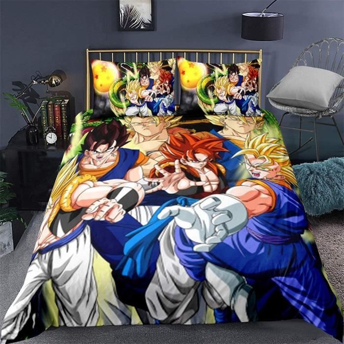 Housse De Couette Dragon Ball Z Super Housse De Couette 200 X 200 Cm Taie D Oreiller 50 X 75 Cm Achat Vente Housse De Couette Et Taies Cdiscount
