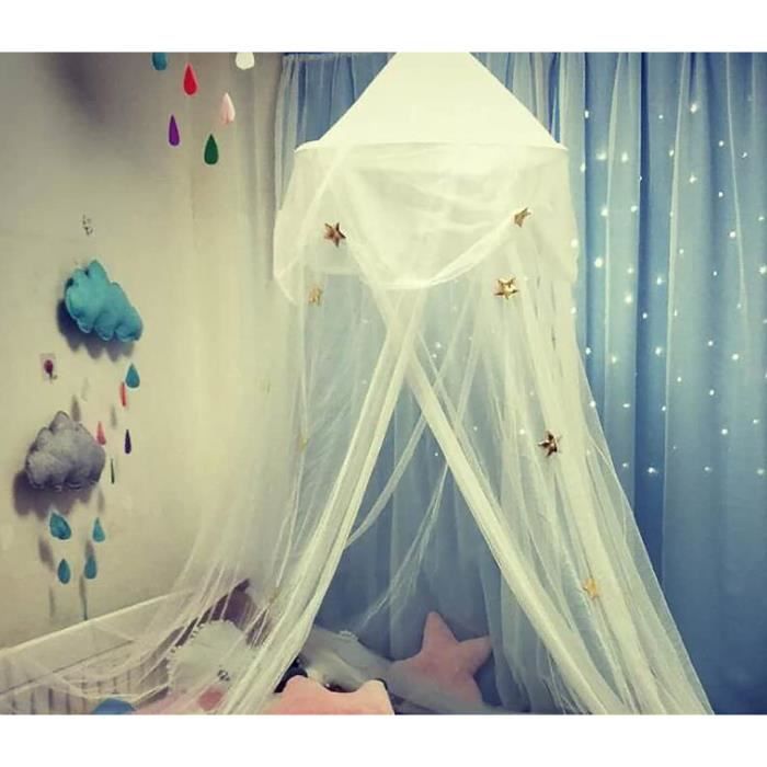 lit à baldaquin pour enfants - princesse gaze moustiquaire - salle de lecture - lit de bébé - rose