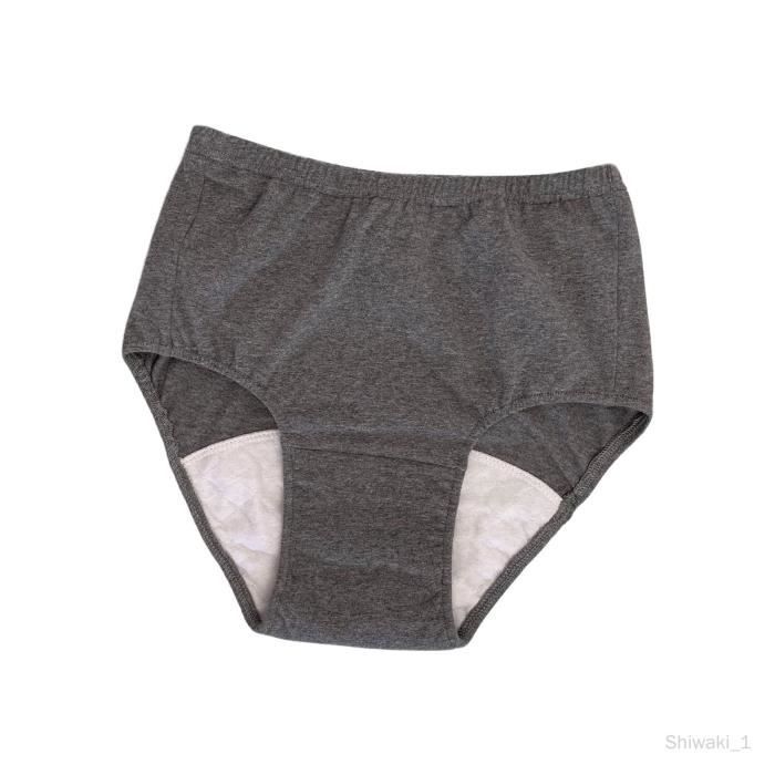 Couche Adulte Réutilisable Lavable - Culotte D'Incontinence Réglable Pour Personnes Âgées, Confortable Et Imperméable (Gris 501)