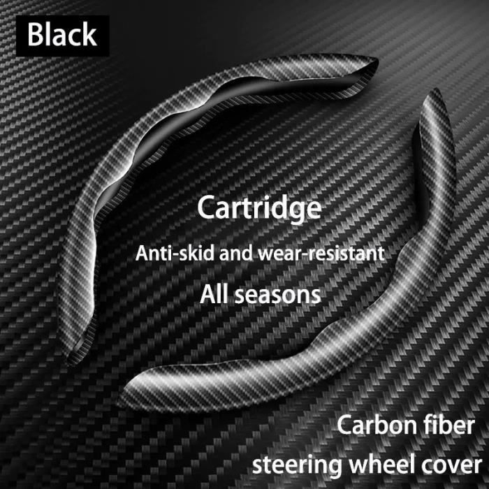 Noir - Couvercle de volant de voiture, outils d'intérieur pour Ford Focus Mk2 Fiesta MK3 Mondeo Mk4 Ranger Mk