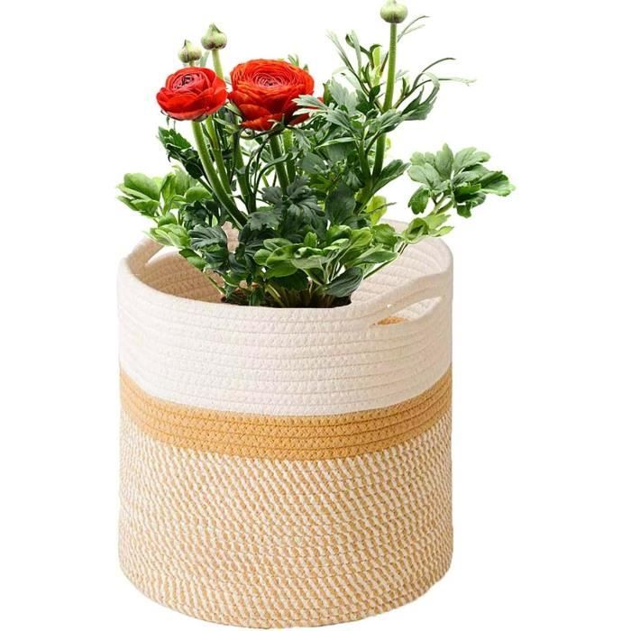 Panier De Rangement En Corde De Lin Forme Boule - Amécla