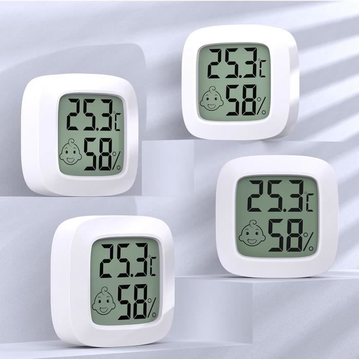 2 Mini Hygromètres Thermomètres Numériques - Grand Écran LCD, Précision 0,1°C, Pour Maison, Bureau - 3