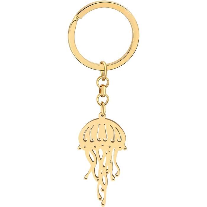 Porte-clés Méduse, Zinc Argent Antique Drakkaria Porte-clés En Métal Et Cuir Bijouterie Nous