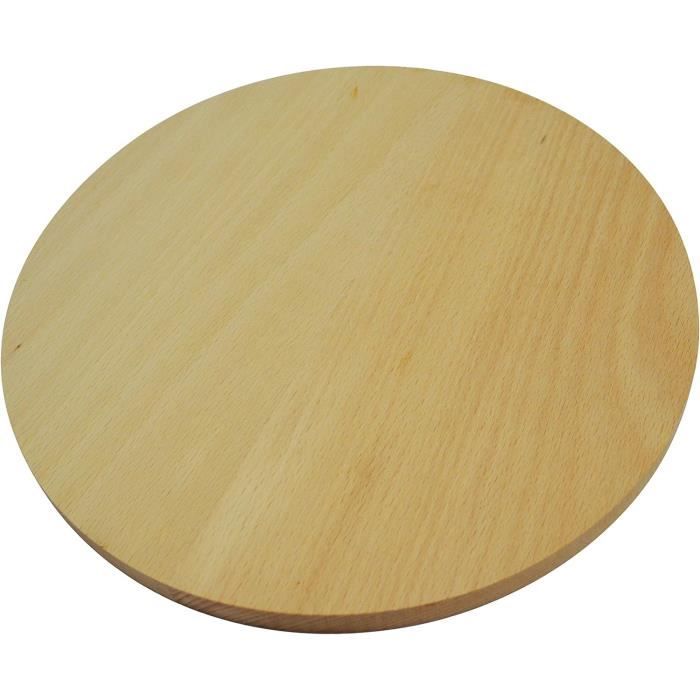 Planche En Bois Rond Hêtre 25 Cm - Pour Pizza, Fromage, Apéritif, Neuf