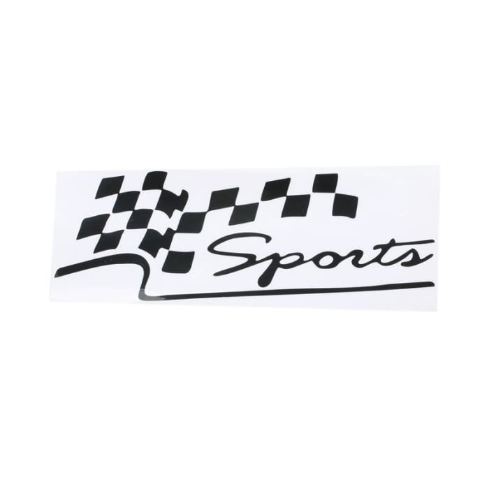 Noir Cool Sticker Voiture Sport Drapeau De Course Autocollant