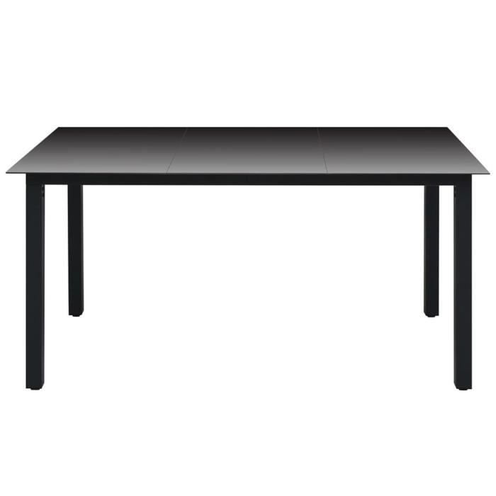 Tables D Exterieur Table A Manger De Jardin Verre Aluminium Noir