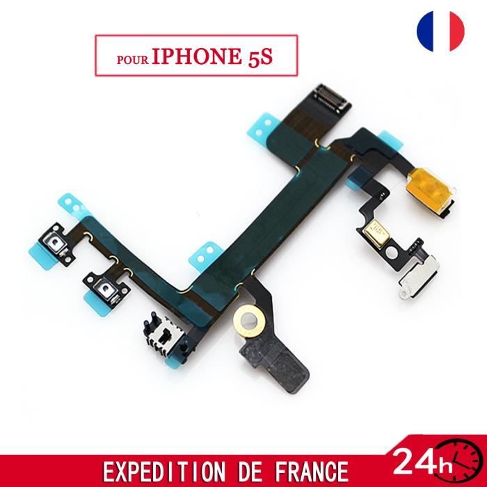 NAPPE FLEX DU BOUTON POWER ON/OFF + VOLUME + VIBREUR Pour IPHONE - Foto 8