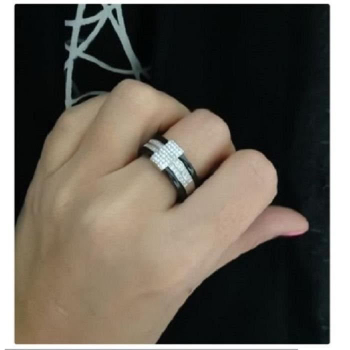 Bague ceramique hotsell noire femme