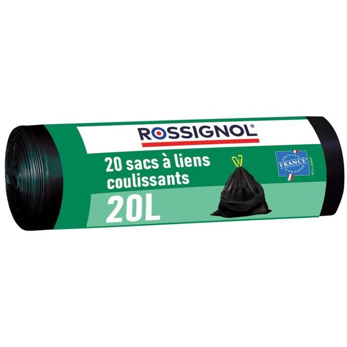 Rossignol Lot de 20 sacs poubelle 20L BAGY Noir Cdiscount Au