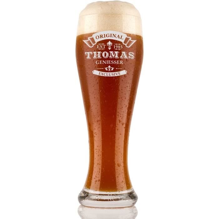 Verre A Biere Personnalisé TRIOSK Tasse Bière Humoristique - Cadeau Fun Pour Amateurs De Bière Et Café Tasse Cadeau Homme