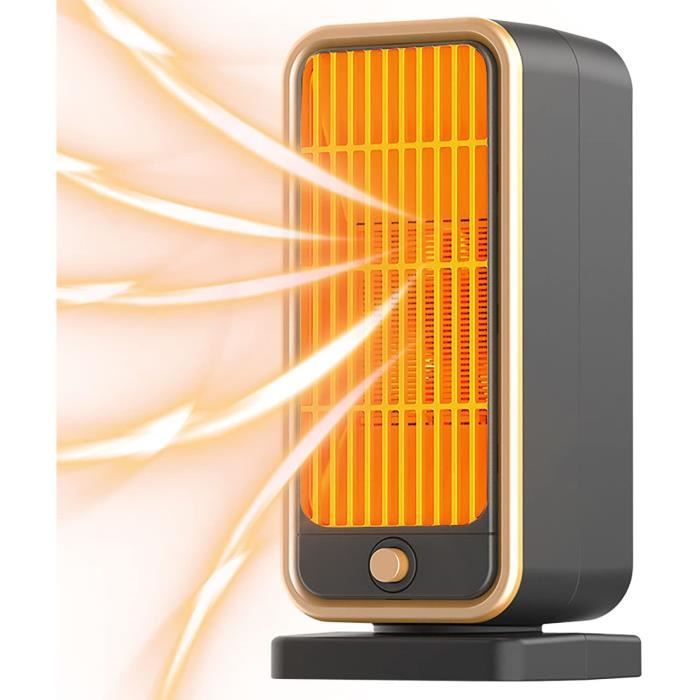 YAZEKY Chauffage D'Appoint Soufflant 1500W PTC - Oscillant 70° - 3 Modes - Silencieux - Pour Chambre, Bureau, Salle De Bain