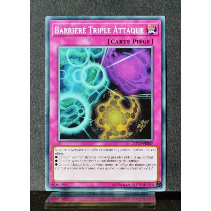 Carte YUGIOH COTDFR067 Barrière Triple Attaque NEUF FR Cdiscount Jeux Jouets
