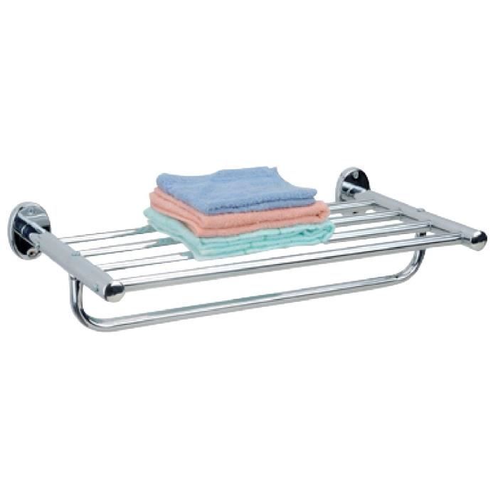 Porte-serviettes et étagère - Chromé - 53 cm x 30 cm x 12 05 cm Porte-serviettes et étagère - Chromé - 53 cm x 30 cm x 12 05 cm