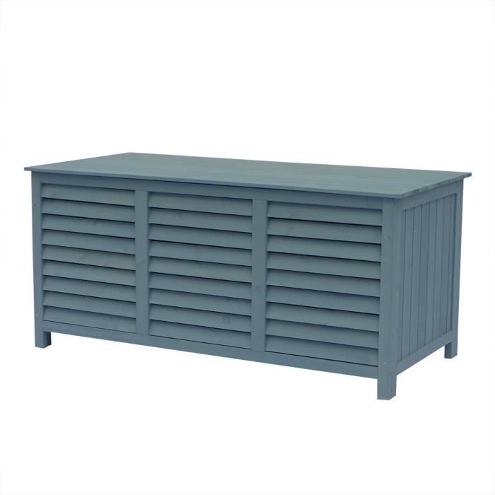 480 L Coffre de Jardin Store m/étal Habitat et Jardin Gris 132 x 61 x 60 cm