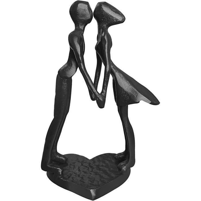 Statue Couple Decoration Interieur Sculpture Fer Metal pour Maison