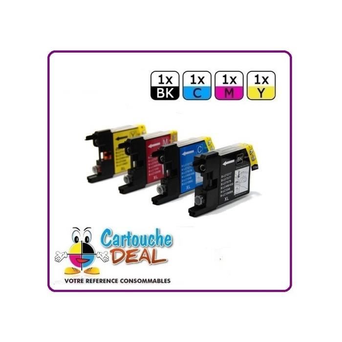 UPRINT PACK 4 CARTOUCHES COMPATIBLE BROTHER LC223 N/C/M/J