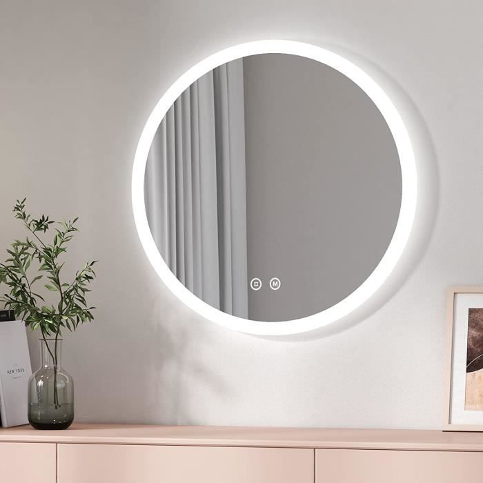 Miroir De Salle De Bain LED Intelligent BERLIN - Bluetooth, Horloge, Interrupteur - Fixation Murale - Argenté - Plusieurs Tailles