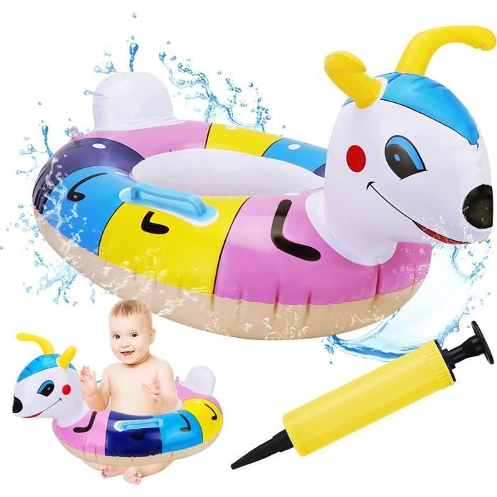 Bouée Siège Bébé Animaux Marins - Anneau De Natation Avec Pare-soleil, 6 Mois à 3 Ans