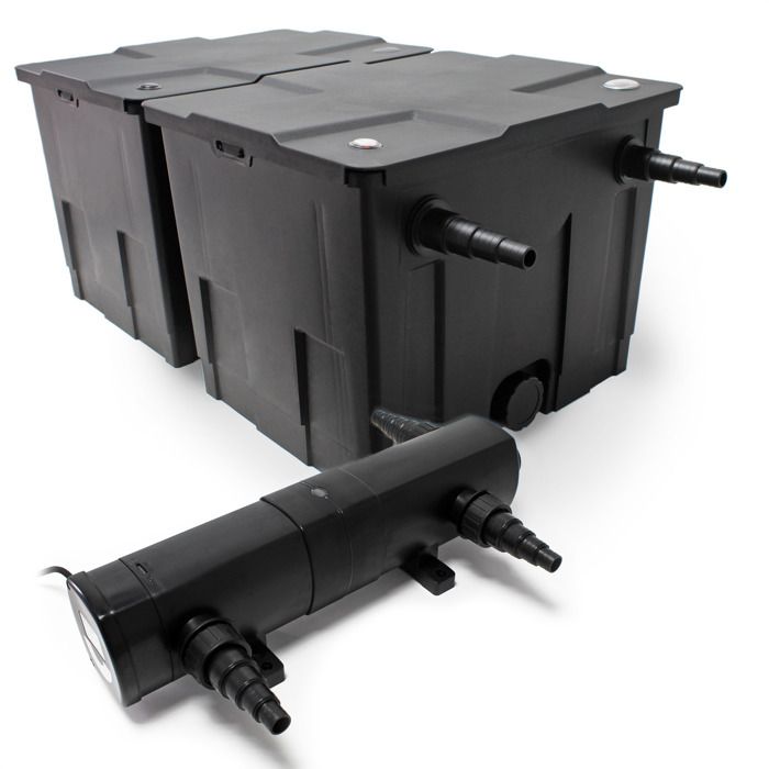 Wiltec Kit complet: CBF-350B Filtre de bassin jusquà 60000 L Biologique CUV-236 lampe uv UVC Clarificateur avec 36 Watt Puissance Wiltec Kit complet: CBF-350B Filtre de bassin jusquà 60000 L Biologique CUV-236 lampe uv UVC Clarificateur avec 36 Watt Puissance