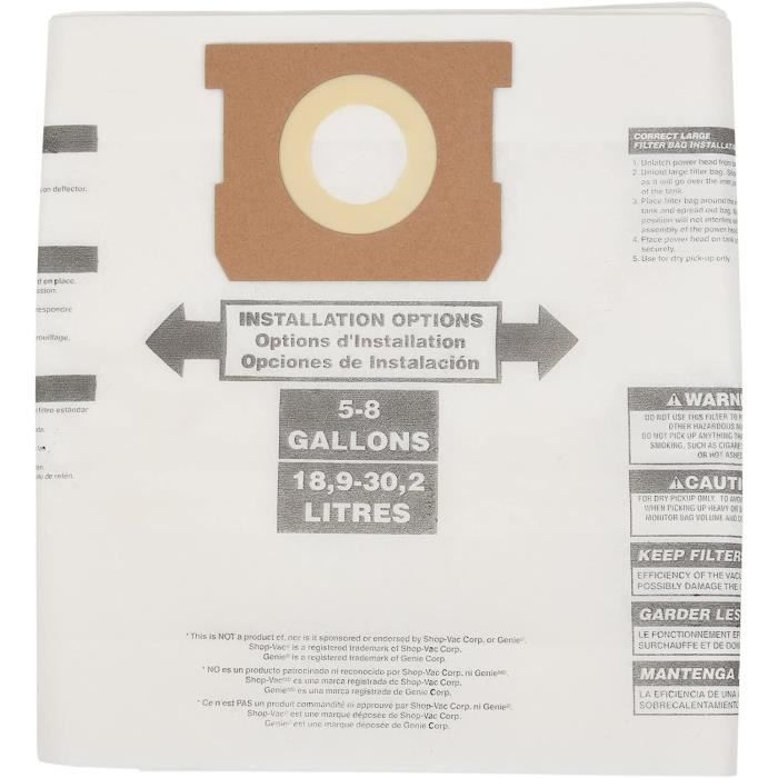 Lot De 5 Sacs D'aspirateur Compatibles Aqua Vac AZ 9171875 / AZ9171875 - Neuf, Fabriqué En Allemagne