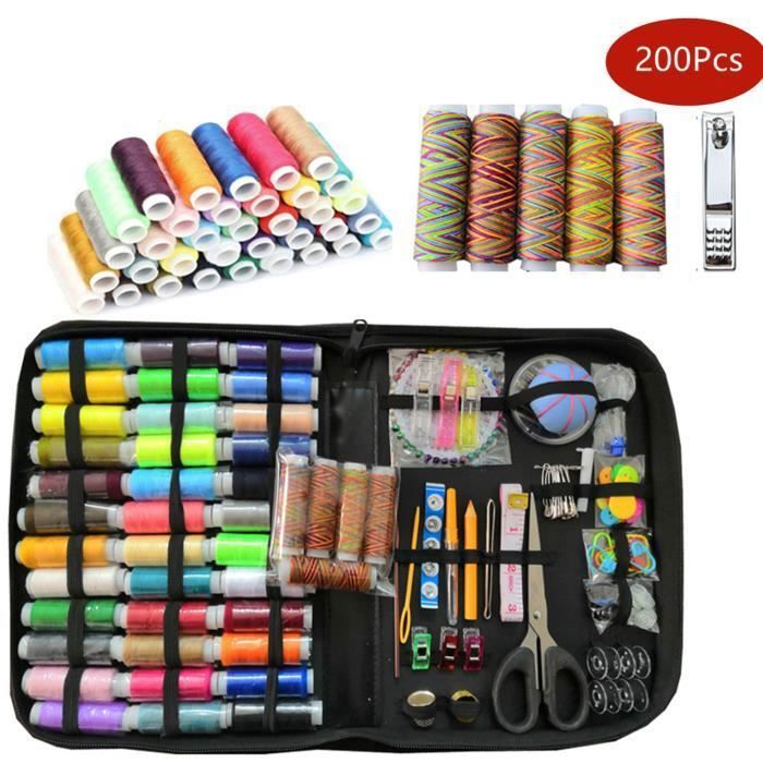 Kit de Couture Complet Professionnel Portable Set de Couture Inclus,  Accessoires de Couture Premium - 200 Pcs/Set - Cdiscount Beaux-Arts et  Loisirs créatifs