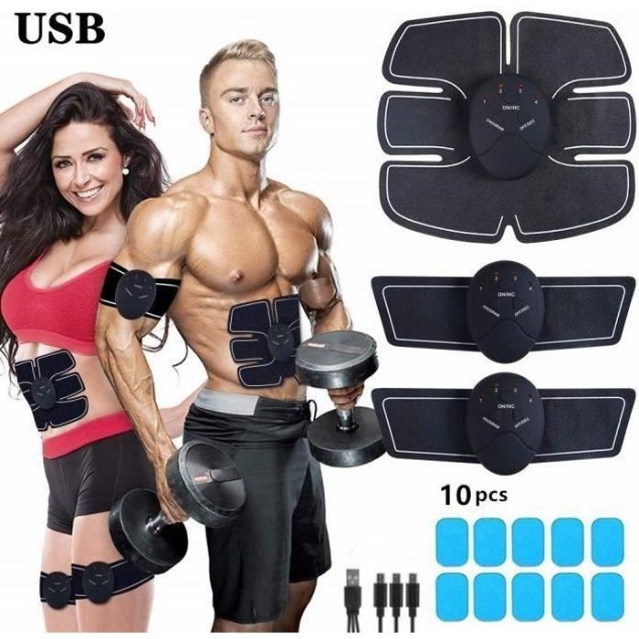 Acheter Musculation Fitness électrique stimulateur musculaire bras jambe  Abdominal exercice Machine amincissant ceinture Vibration Fitness masseur