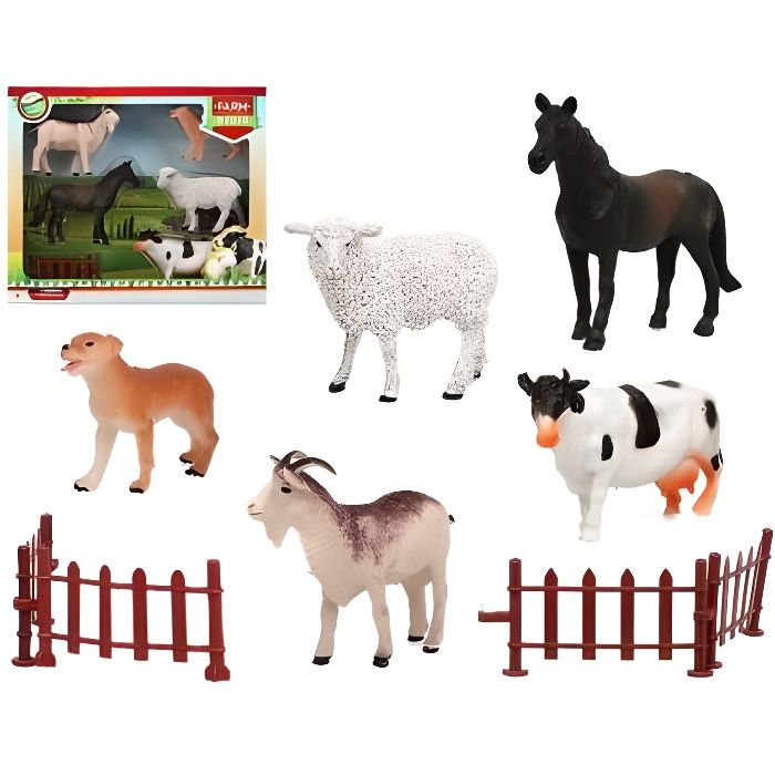 Gukasxi Lot de 16 figurines d'animaux de la ferme - Mini animaux de la ferme  réalistes 