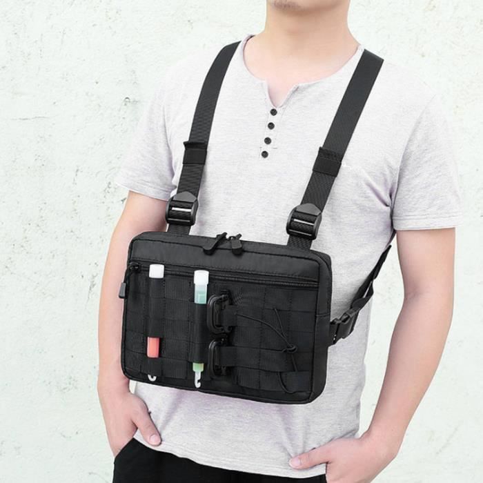 Sac Banane Loup à Plumes Portable - Multifonction Taille/poitrine, Réglable 51-80cm - Pour Randonnée, Voyage, Quotidien