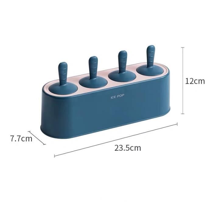Lot De 4 Supports à Glace En Silicone - Moules à Esquimaux Avec Paille - Anti-dégoulinant Pour Enfants