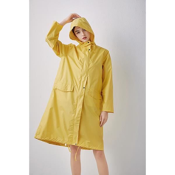 Veste De Pluie Jaune Enfant Avec Sac à Dos - Combinaison Imperméable Longue Grande Taille