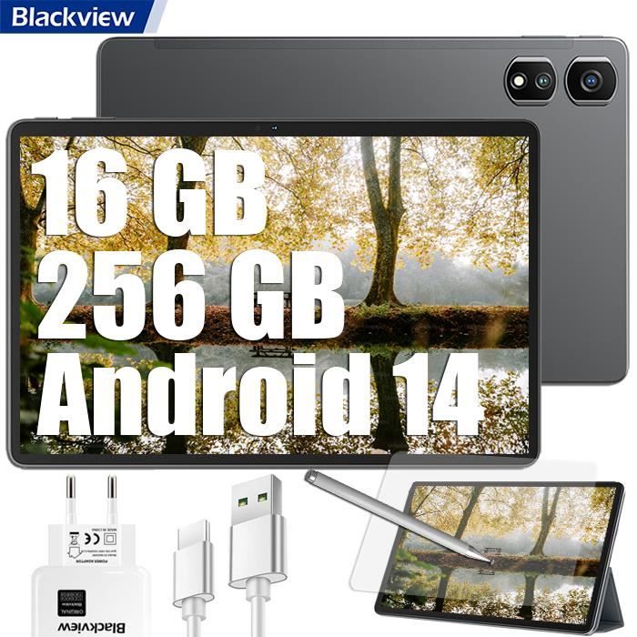 Tablette Tactile BLACKVIEW Tab 16 Pro 10.95 24Go+256Go-SD 1To 7700mAh 13MP+8MP Android 14 Charge rapide-Dual SIM Mode PC- Gris