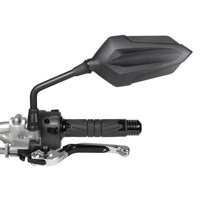 Rétroviseurs Moto Lot De 2 - Style Rétro CNC, Homologués E-Mark, Miroir Grand Angle 102 Mm, Réglage 360° Pour Guidon 22/25 Mm