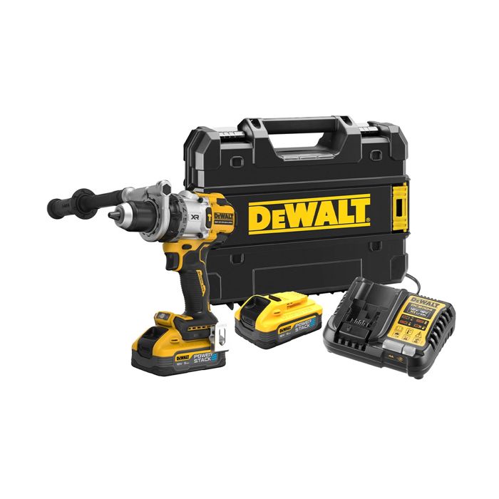 Perceuse visseuse à percussion 18V brushless DEWALT avec 2 batteries 18V 5.0Ah coffret DCD1007H2T QW - vue 2