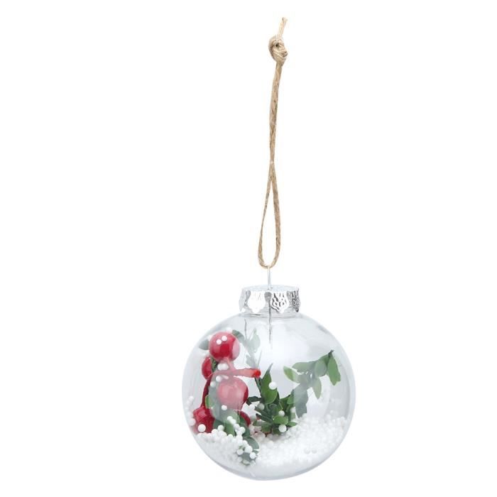 Lot 6 Ampoules Transparentes Décoratives Noël - Pendentifs Suspendus Lumineux Pour Arbre