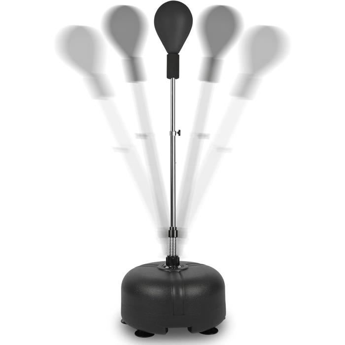 Sac De Frappe Sur Pied - Appareil D'entraînement De Boxe - Sac De Frappe Professionnel Heavy Stand Avec Barre De Réaction Rotative à 360 ° - Réglable En Hauteur - Pour Adultes